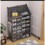 Armoire Penderie - Cube Montable et démontable 4 battants plus range chaussure