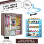 ACHAT Pack armoire 3 battants en tissus avec rangement chaussures