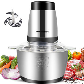 Hachoir à viande électrique en acier inoxydable 304, 2 vitesses,