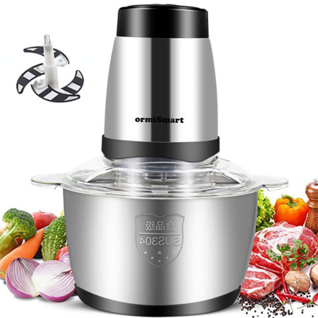 Hachoir à viande électrique en acier inoxydable 304, 2 vitesses,