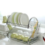 Égouttoir vaisselle 2 couches en acier inoxydable