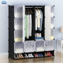 Armoire en plastique 4 battants noir