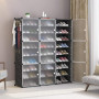 Armoire Penderie - Cube Montable et démontable 4 battants plus range chaussure