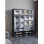 Armoire Penderie - Cube Montable et démontable 4 battants plus range chaussure
